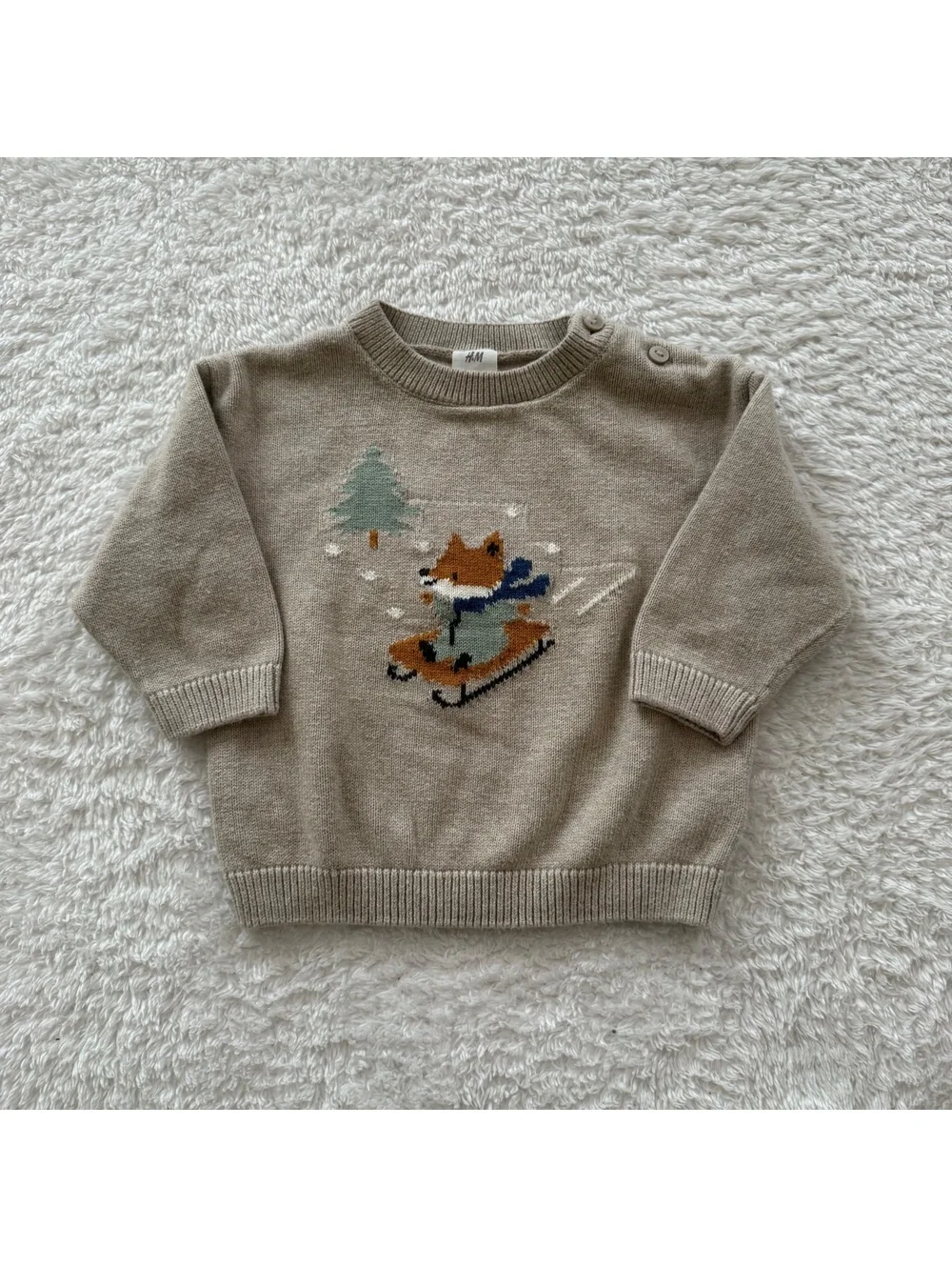 6m H&M Sledding Fox Sweater
